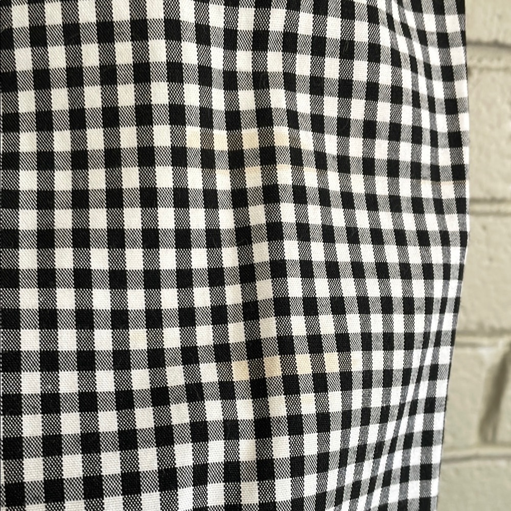 Vintage Black and White Checkered Plaid High Waist Pleated Shorts - Picture 7 of 11